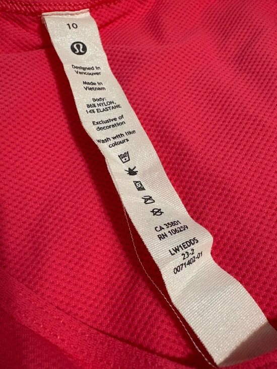 NWOT Lululemon High-Ventilation Running Tank Top Lip Gloss Mesh Open Back 10 - Picture 7 of 9